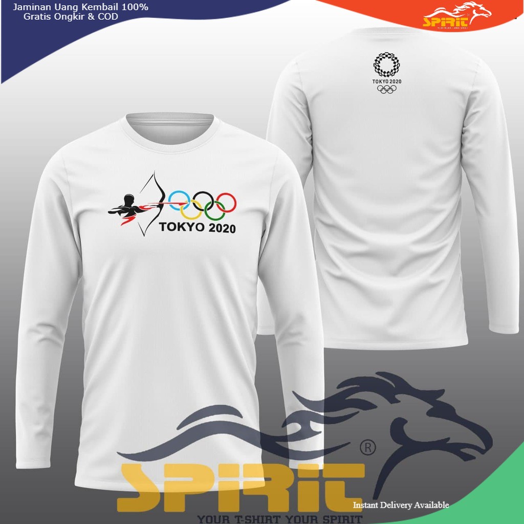 Kaos Olahraga Bulutangkis Baju Badminton Panjang Olimpiade Tokyo 2020