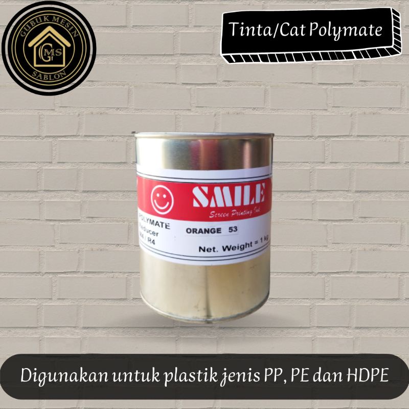 

[ORANGE] Tinta/Cat Polymate untuk Plastik Kemasan 1kg