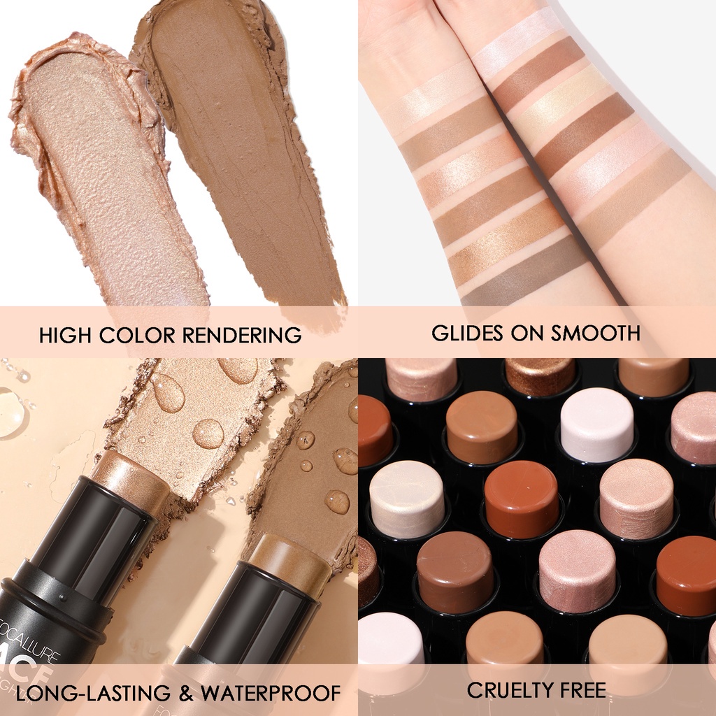 FOCALLURE Silky Cream Highlighter / Contour Stick- 4 Colours Untuk Wajah FA01