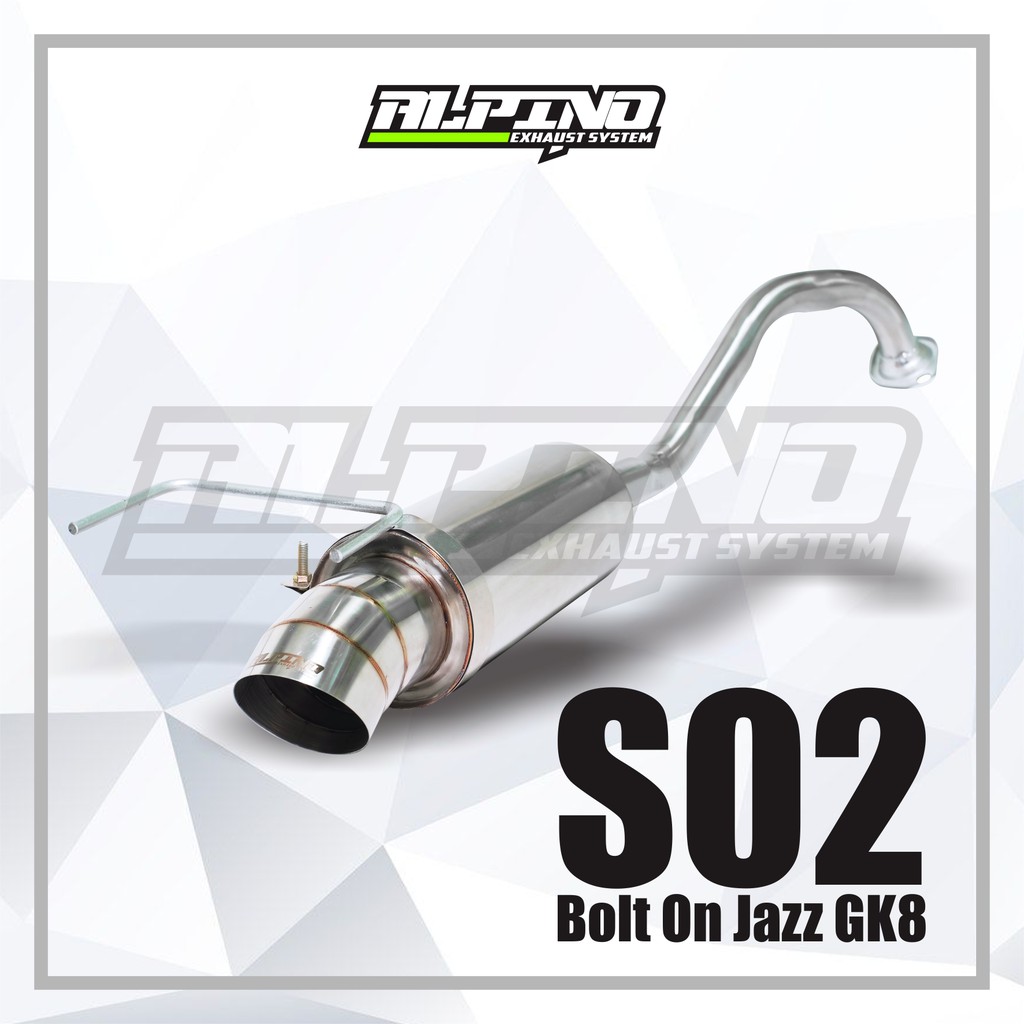 Knalpot S02 Bolt On Jazz GE8 Alpino Exhaust