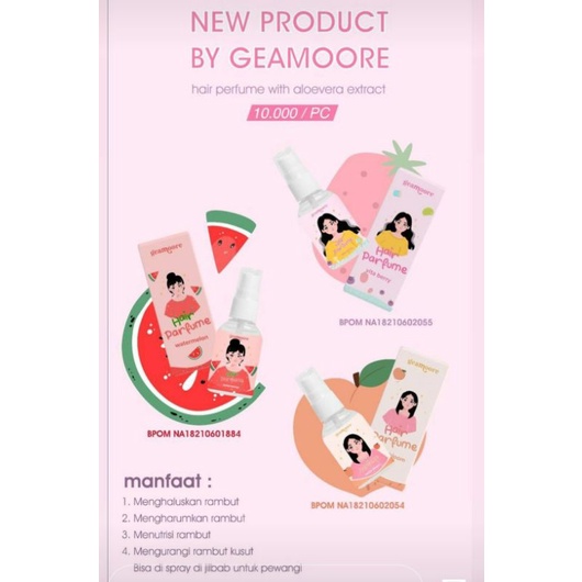 GEAMOORE HAIR PERFUME 30ML BPOM