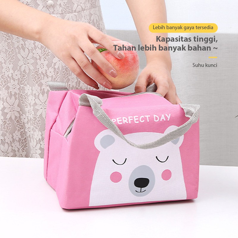 LCX  Lunch Cooler Bag Tas Bekal KarakterSalur Makanan Aluminium Kotak Makan Import / VS-6