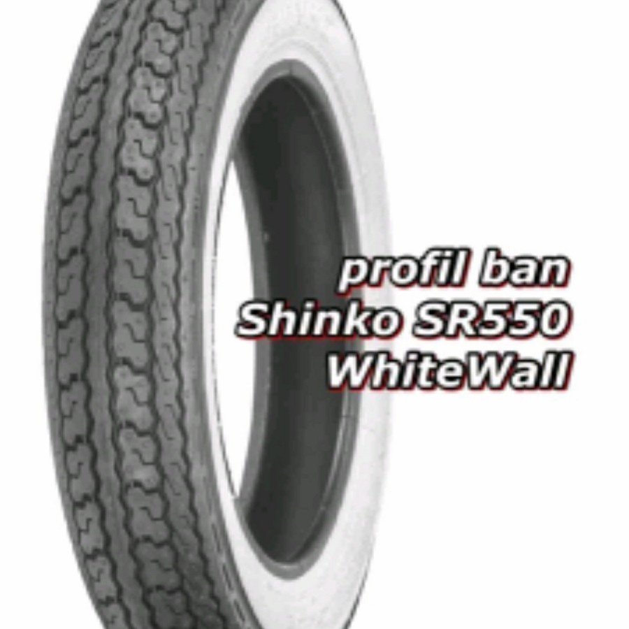 SHINKO IMPORT PAKET BAN SEPASANG 3.50-RING 8 SR550 WHITE WALL VESPA