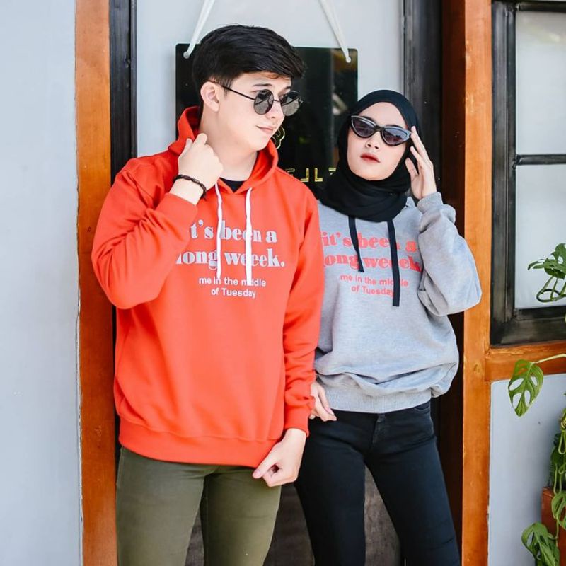 Sweater Hoodie LONG WEEK/hoodie couple/gudang fashion