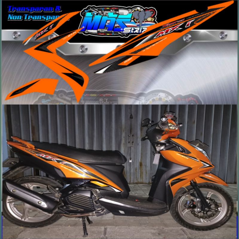 striping sticker mio125 MX i xeon rc 125 motif Filipina transparan custame