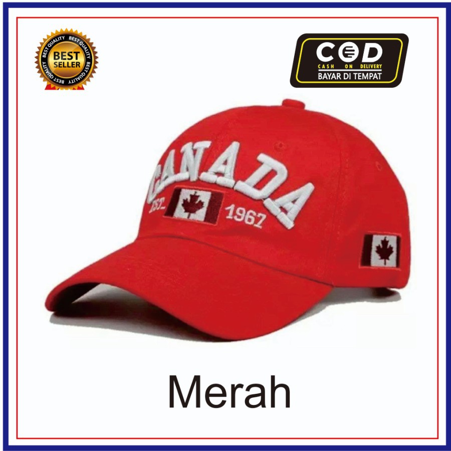 Topi Baseball Distro Canada// Topi Canada Bordir Terlaris// Topi Distro Fashion Pria Wanita.