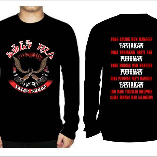 Baju tshirt kaos tatar sunda tangan panjang