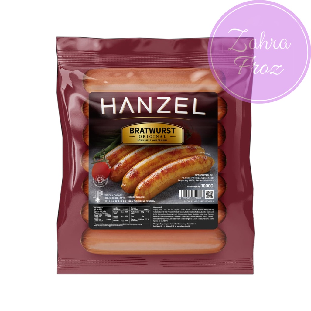 

HANZEL ORIGINAL BRATWURST 360 GR