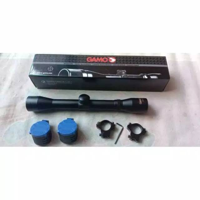 Telescope Gamo 4x32 Tutup Flip Biru