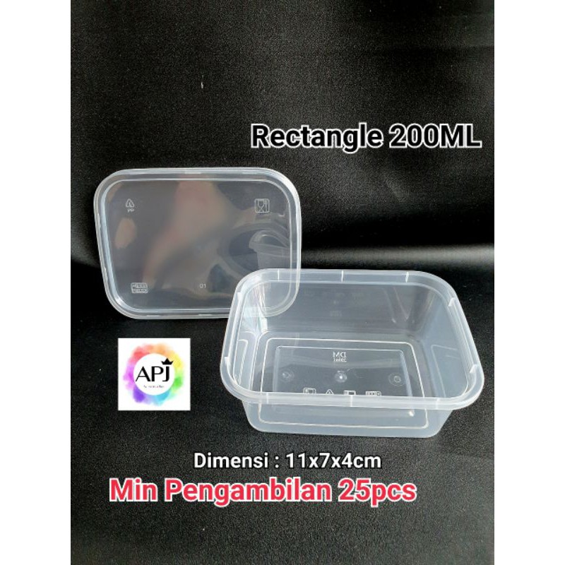 Thinwall Rectangle 200ml / Kotak Makan 200ml / Thinwall Mini 200ml / Sauce Cup