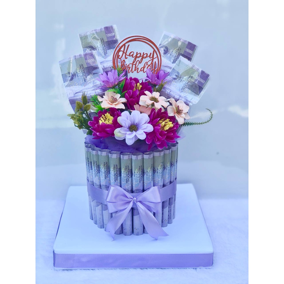 Kue ulang tahun uang / Money cake brithday / Money cake buket uang