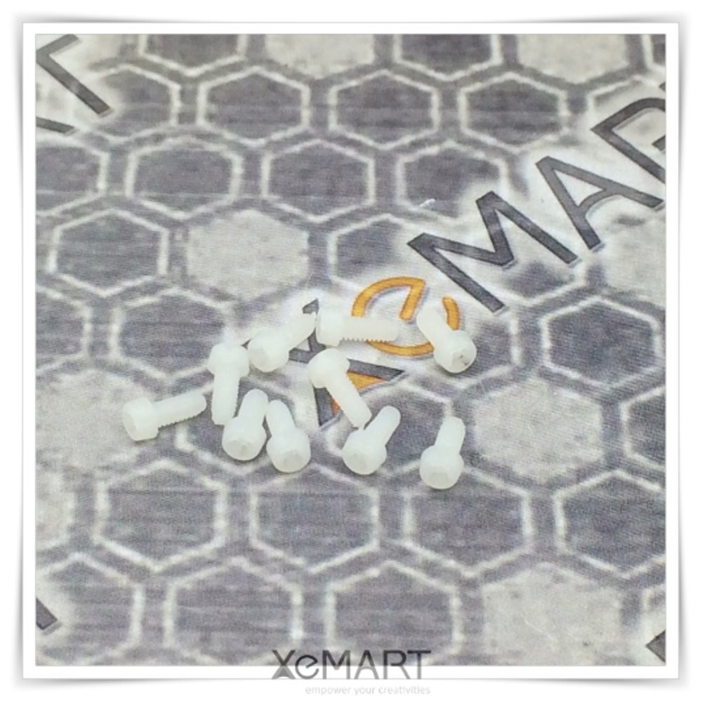 Baut Plastik 2x5 Nylon Bolt M2 10 Pcs. Diameter 2x5mm Pan Head 2mm