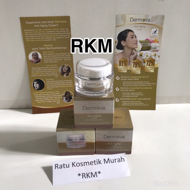 READY ( KEMASAN BARU) DERMEVA ANTI-AGING CREAM