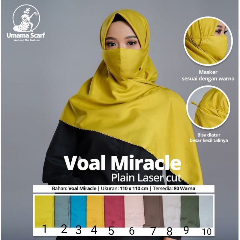 SEGI EMPAT LASER CUT UMAMA VOAL MIRACLE PLAIN MASKER PART 1
