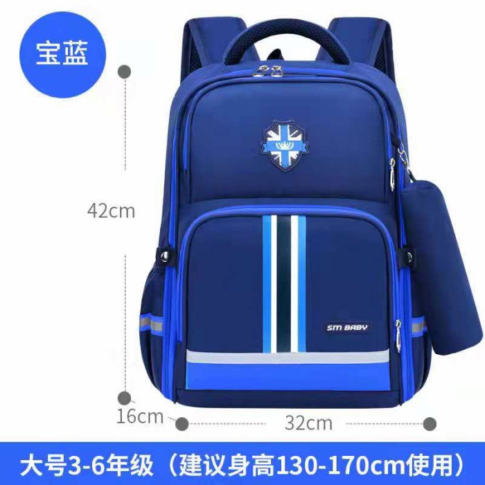 

[GRATIS ONGKIR] TAS RANSEL SEKOLAH ANAK SD COWOK IMPORT FREE TEMPAT PENSIL ANTI AIR - navy/biru tua TERJAMIN