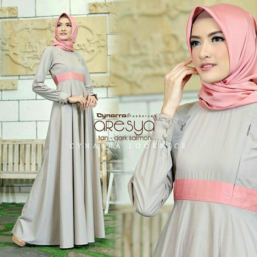 GAMIS SYARI ANNAJAH CAPUCCINO 900GR 110 140 ALLSIZE GAMIS SYARI BUSUI CADAR CREPE HQ POLOS MURAH I.