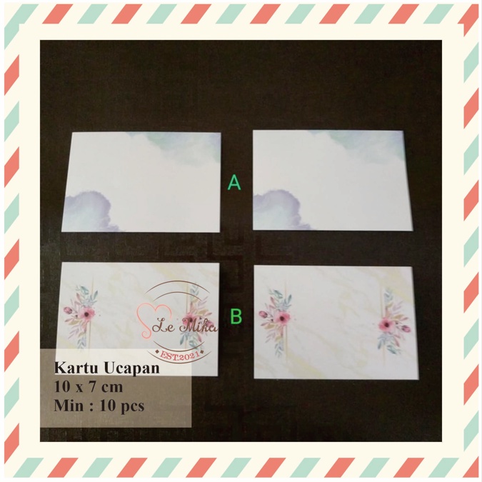 

Kartu ucapan / gift card / blank card 10x7 cm