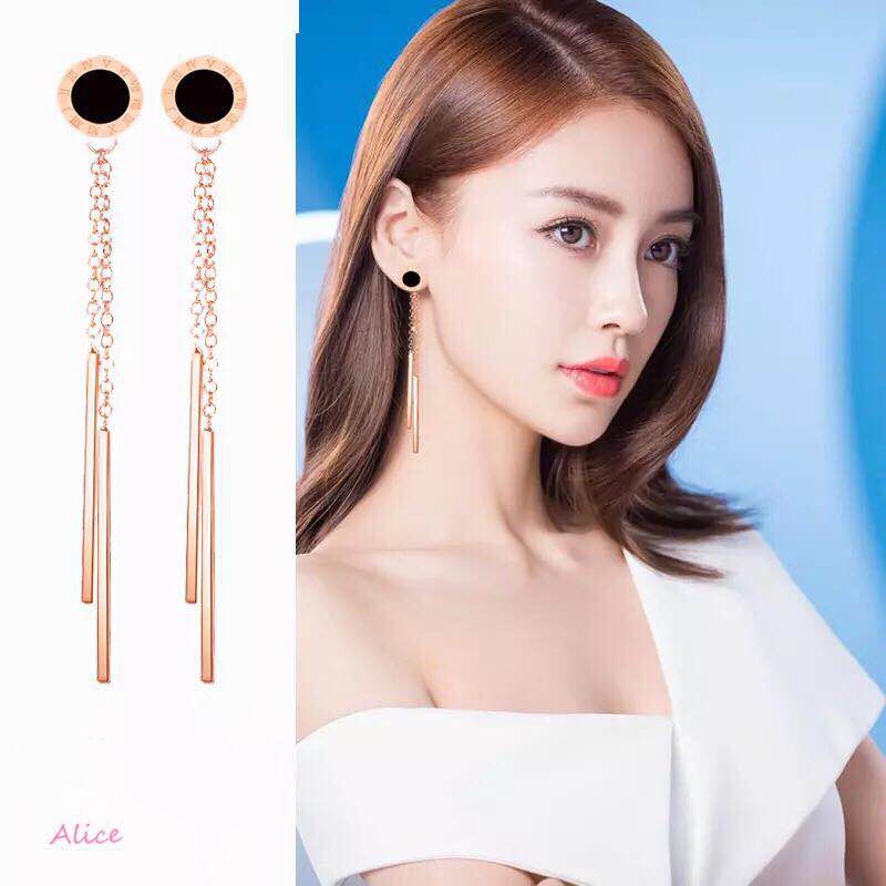 Anting Panjang Simple Gaya Korea untuk Wanita / Anting Wanita Rumbai Gaya Korea