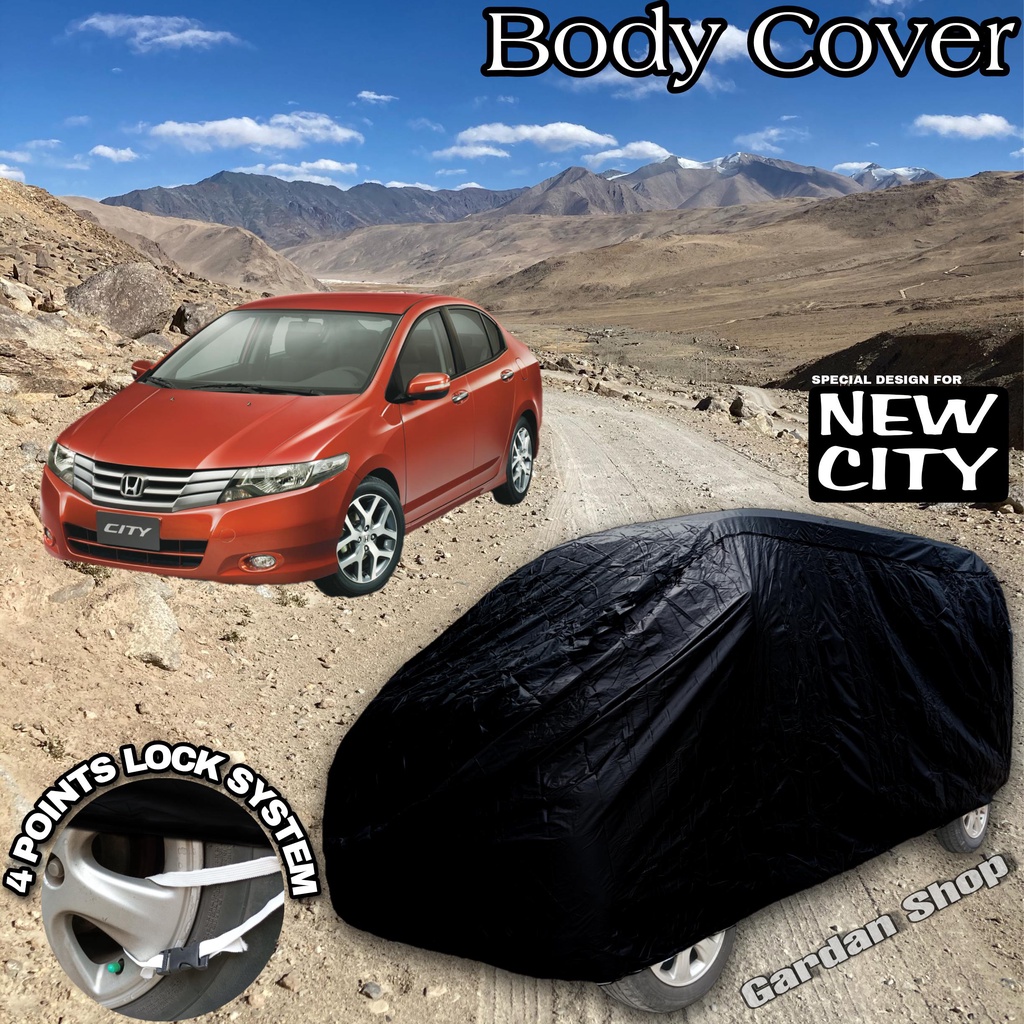 Sarung Mobil NEW CITY Hitam POLOS Body Cover New City Full Black