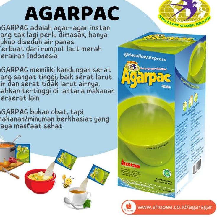 

77 AGARPAC - Suplemen Serat Agar-Agar Rendah Kalori Isi 45 sachet q17∬