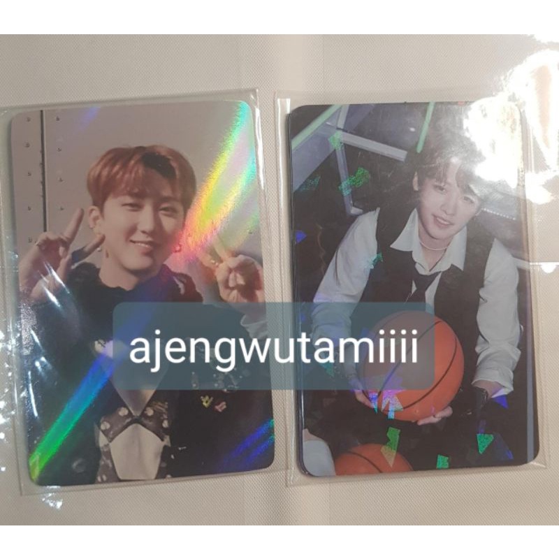 Photocard Glitter Lee Know Christmas Evel dan photocard Changbin bene with drama
