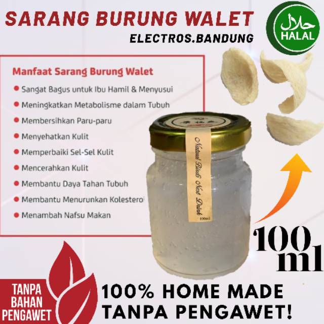 

Minuman Sarang Burung Walet (100ml) Bird Nest Original Home Made TANPA BAHAN PENGAWET MURAH MERIAH
