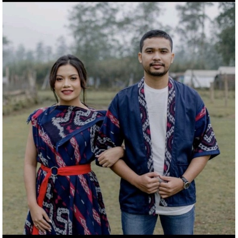 COUPLE KIMONO TENUN ETNIK BAJU PREWEDDING KONDANGAN KEKINIAN