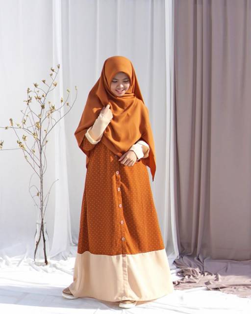 SALE  GAMIS LILY DOTS BY HIJAB ALILA GAMIS Motif Polkadot Dress Muslimah Fashion Muslim