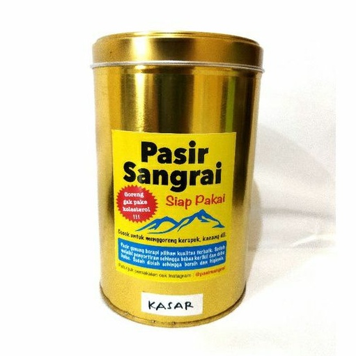 Pasir Sangrai® Siap Pakai Varian KASAR Kemasan Toples Kaleng 1Kg Untuk Oven Tangkring Panggangan Kue/Roti