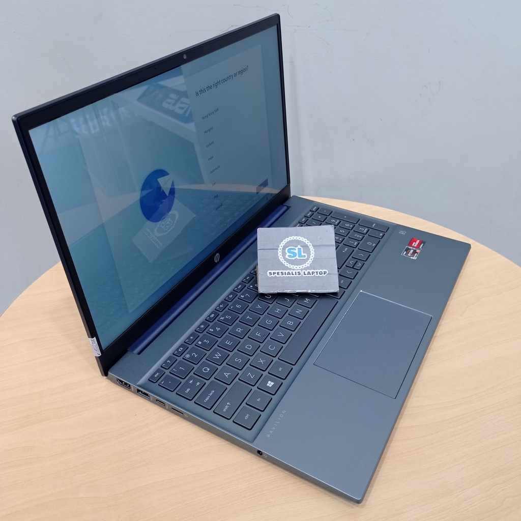 PROMO LAPTOP GAMING MURAH BARU HP PAVILION 15 AMD RYZEN 5 5500U 16GB 512GB RADEON GRAPHICS 7 15.6&quot; FHD WIN10HOME BLUE