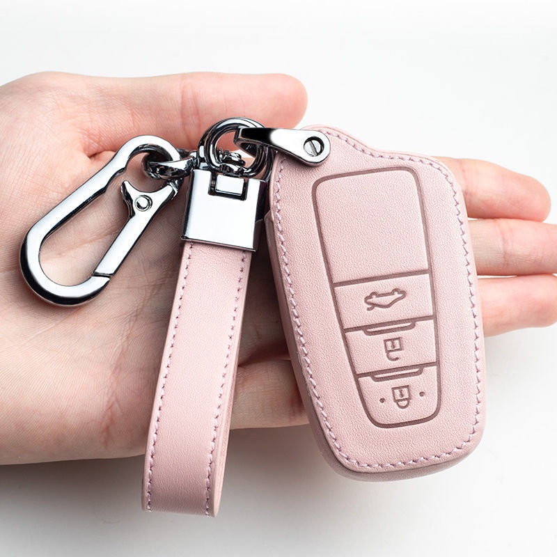 NEW high quality Leather Car Key Case Protection Cover For Toyota Vios Hilux Camry Harrier Innova Rush Yaris Alphard Hiace Fortuner Vellfire Corolla Cross RAV4