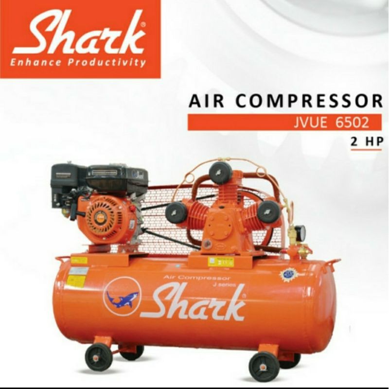 Kompresor Angin Engine 2 HP Shark JWUE - 6502 Tabung 100Liter