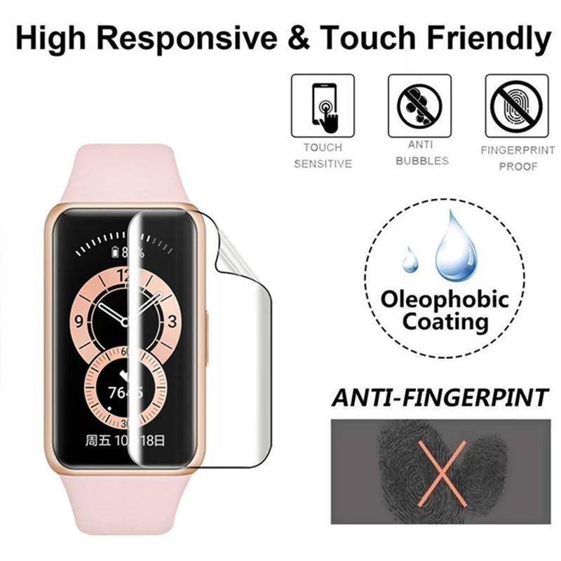 1-3pcs Film Pelindung Layar Smartwatch Bahan TPU Untuk HUAWEI band 6 5 4 3 Pro fit Honor band 6 5 4