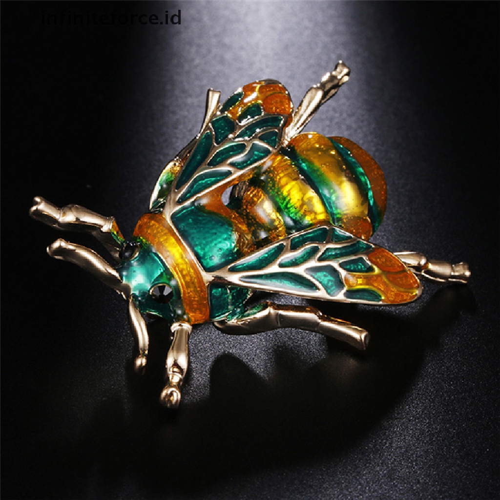 Bros Pin Bentuk Lebah Bahan Metal Gaya Vintage Untuk Wanita