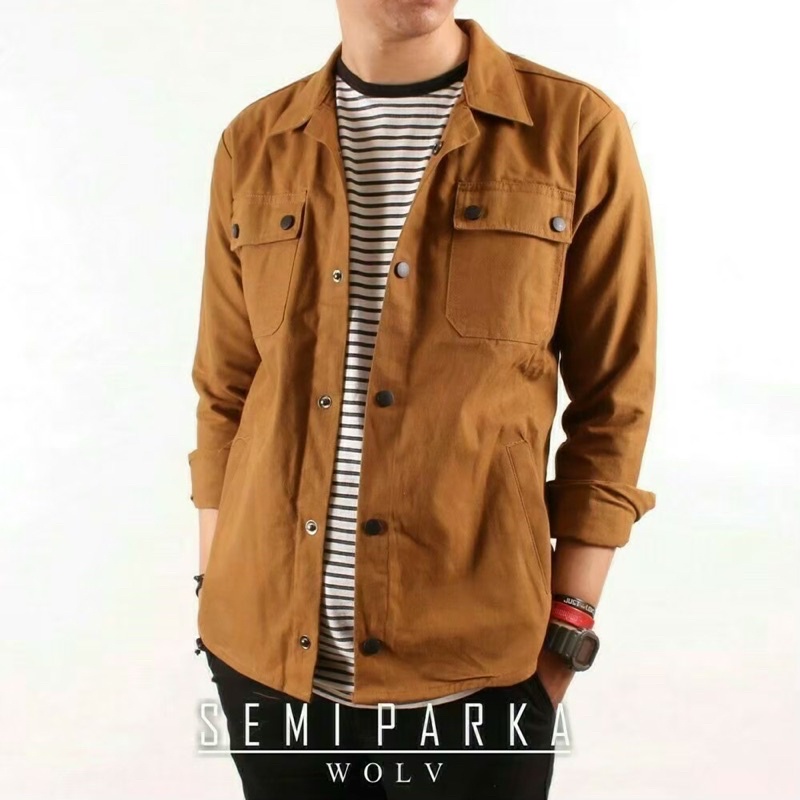 WOLV Jaket Semi Parka Premium Jaket Casual Jaket Distro