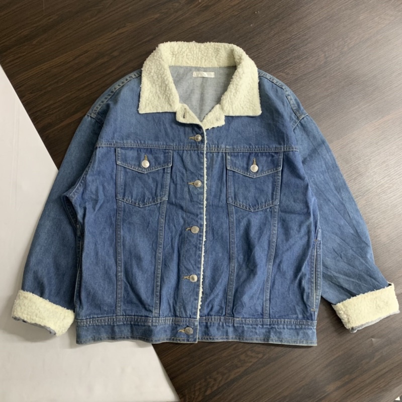 black sherpa denim jacket