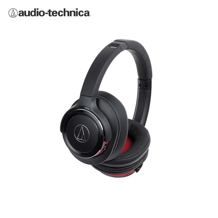 Audio-Technica ATH-WS660 BT Bluetooth Wireless Over-Ear Headset - Red