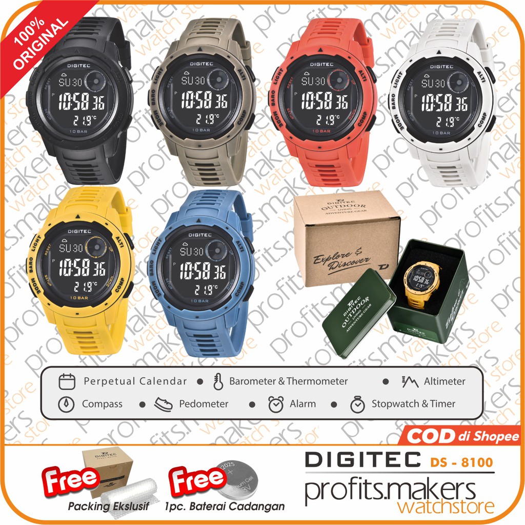DIGITEC DS 8100 / DS-8100 / DS8100 DG Outdoor Watch Jam Tangan ORIGINAL
