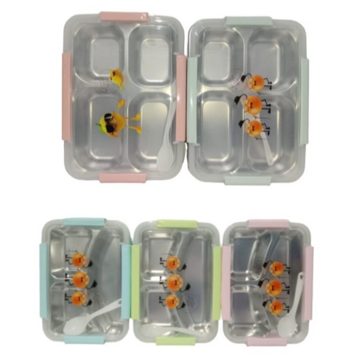 Lunch Box Kotak Bekal Makan Siang stainless sekat tipe 652 dan 672 murah berkualitas