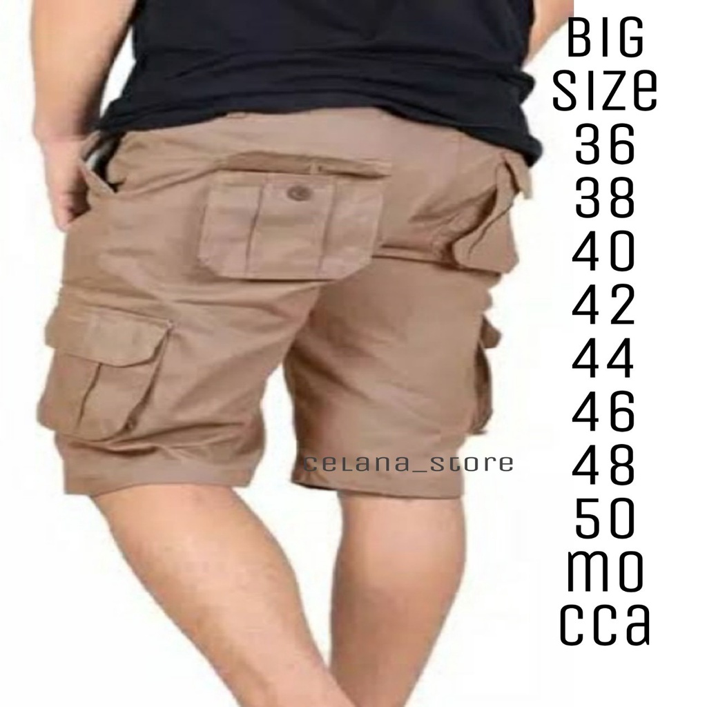 BIG SIZE 36-50/celana cargo pendek dewasa big size/celana cargo big size/celana cargo pendek terbaru/cargo pendek big size/celana gunung ukuran besar