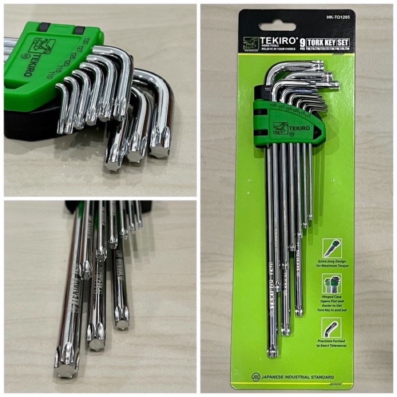 TEKIRO 9pcs BINTANG Kunci L set tekiro 9pcs bintang panjang Kunci L tekiro 9pis bunga tekiro asli