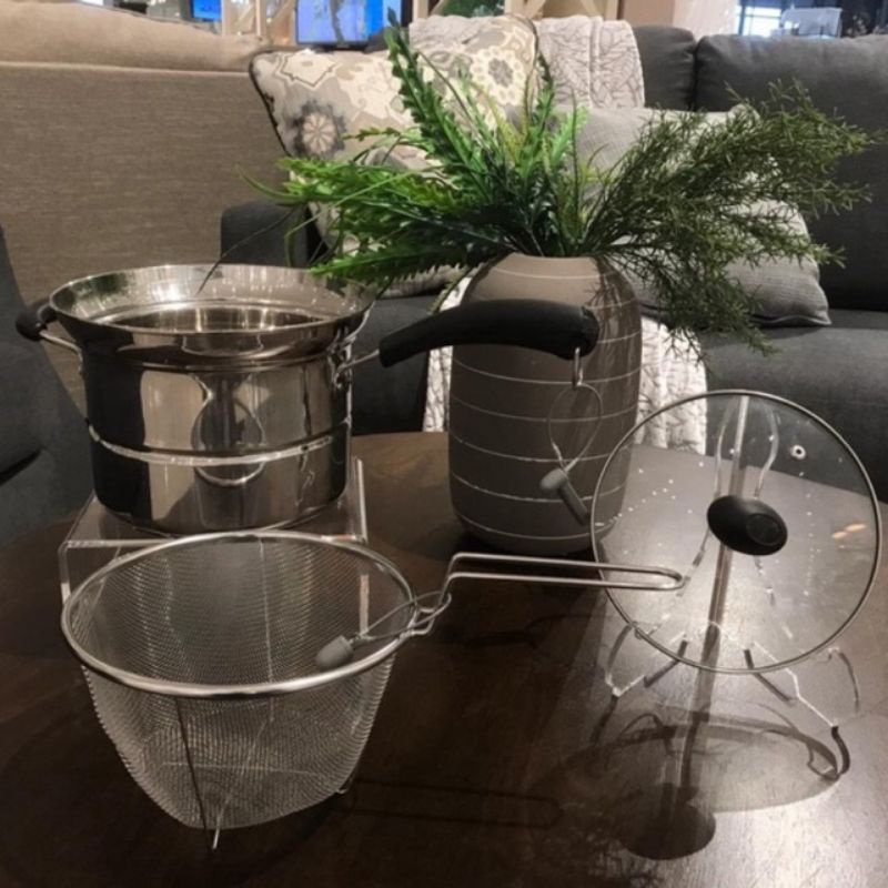 ORLENS PANCI SERBAGUNA WOK PAN SAUCEPAN 18cm STAINLESS COOKING COLOR INFORMA