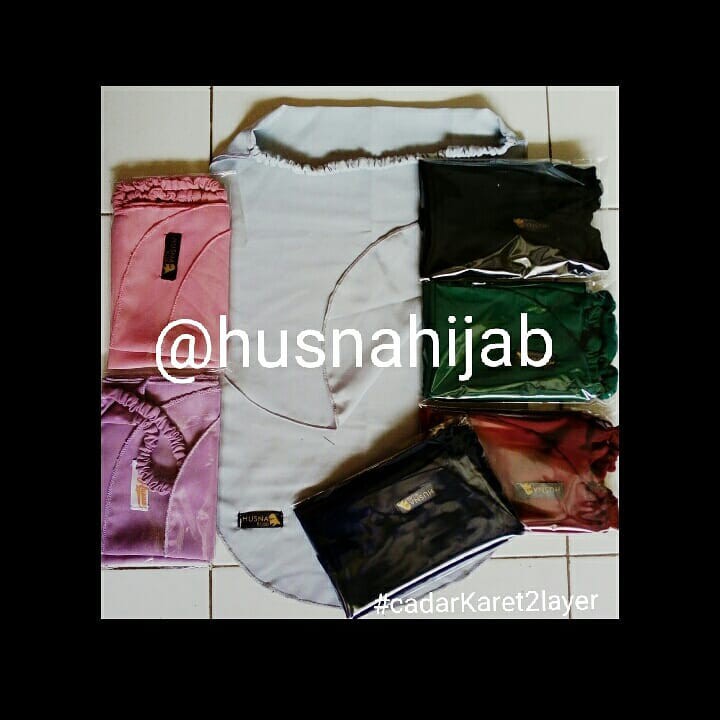 [BRAND HUSNA HIJAB] Cadar Karet 2 Layer Untuk Dewasa / Cadar Karet / Cadar 2 Layer