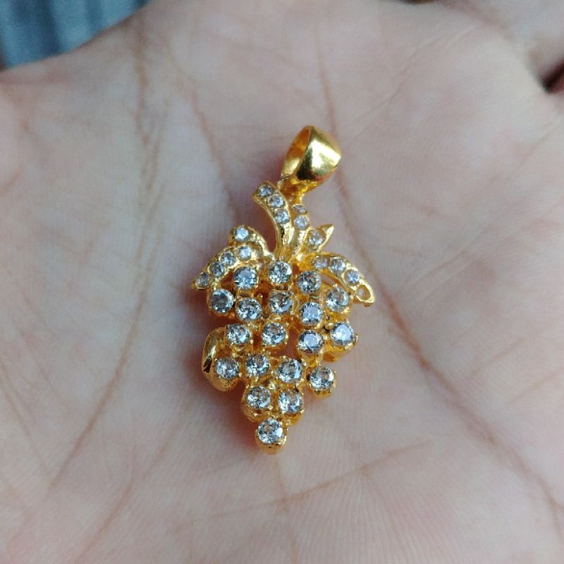 Liontin Mata Nanas Bandul Kalung Lapis Emas 24k