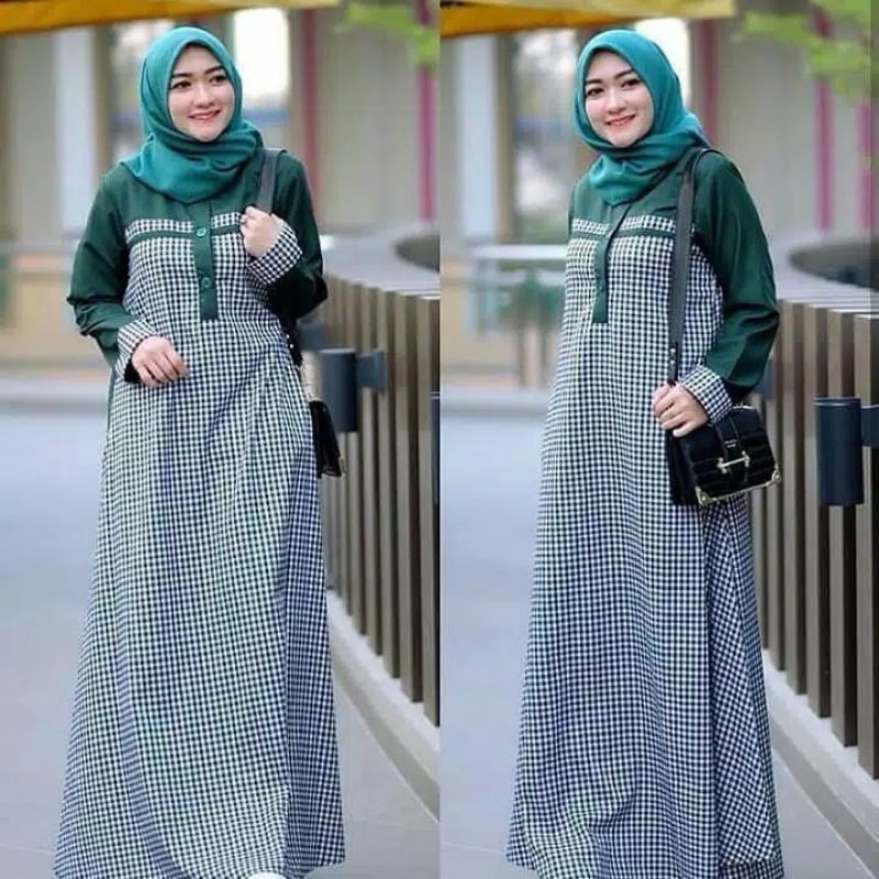 Baju Wanita Muslim Jumbo | 5L XXXL XXL XL L M S | Sabrina Maxi Dress