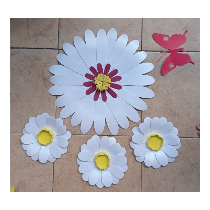 paper flower / bunga kertas / backdrop