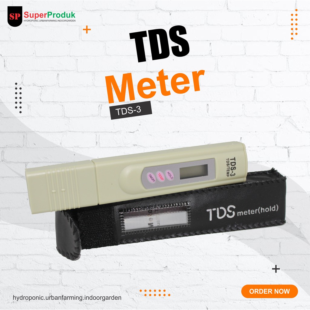 Tds meter hidroponik alat ukur ppm air hidroponik