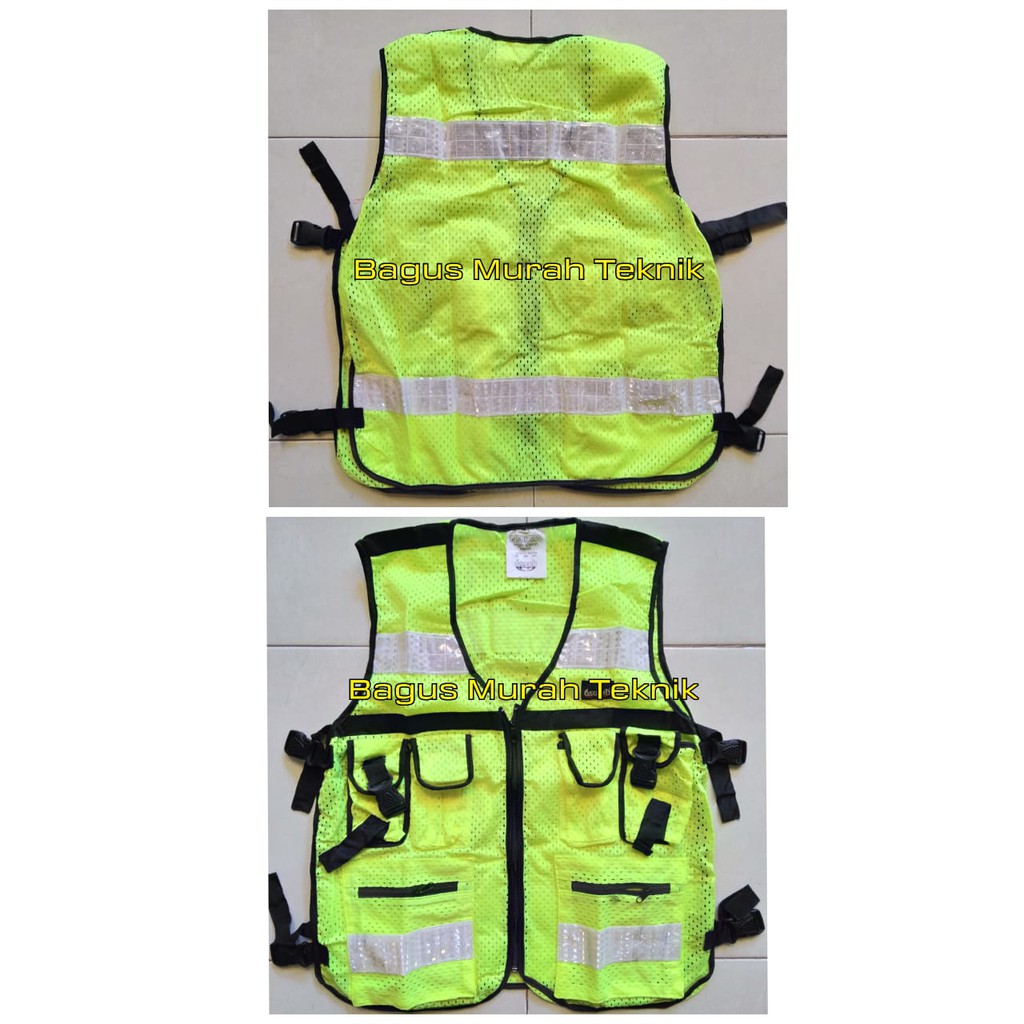 

Safety Vest Scotlight Scotlite HIJAU Stabilo Rompi Jaring 6 Kantong HIJAU Stabilo