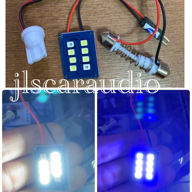 lampu plafon Led warna biru-putih