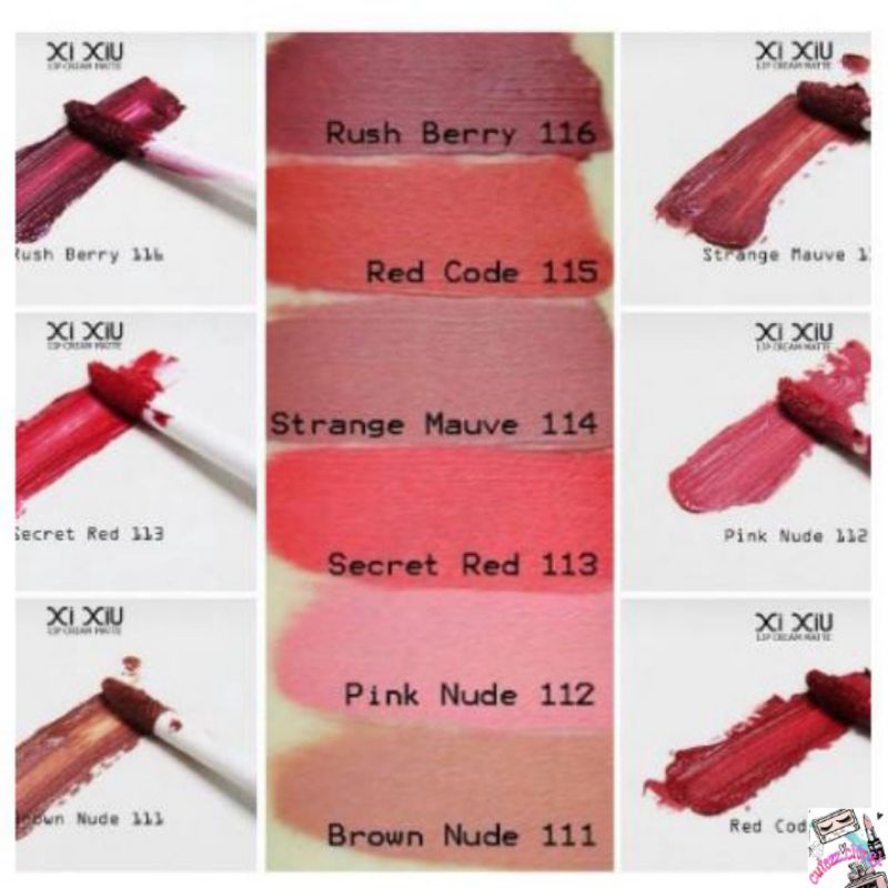 ☃Cutezz_Ching1☃Xi Xiu Lip Cream Matte 5g - Lip Cream